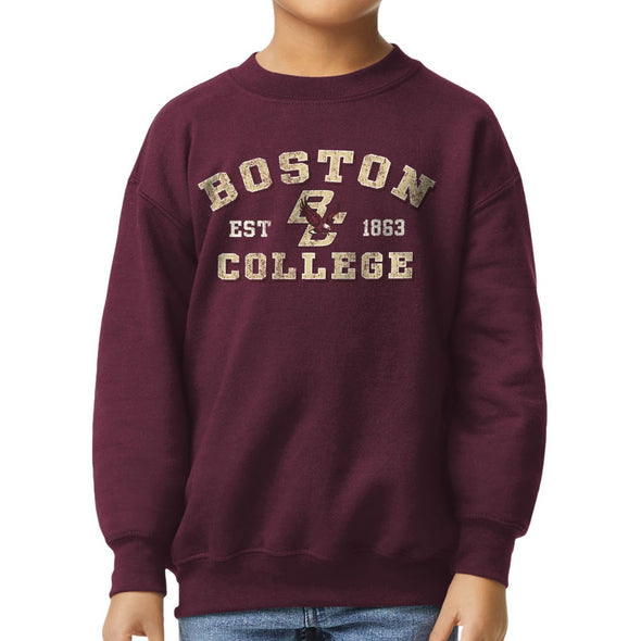 Boston College Youth Crewneck Sweatshirt (Maroon)