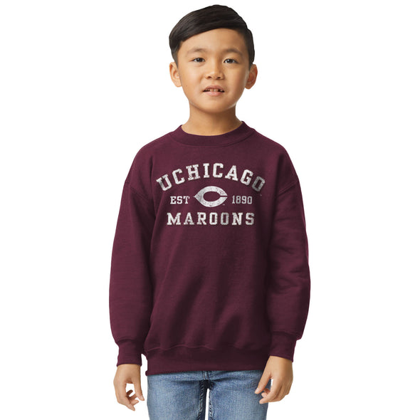 University of Chicago Youth Crewneck Sweatshirt (Maroon)