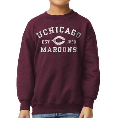 University of Chicago Youth Crewneck Sweatshirt (Maroon)