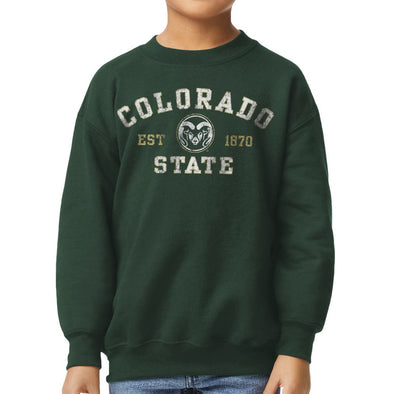 Colorado State University Youth Crewneck Sweatshirt (Green)