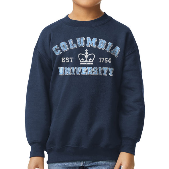 Columbia University Youth Crewneck Sweatshirt (Navy)