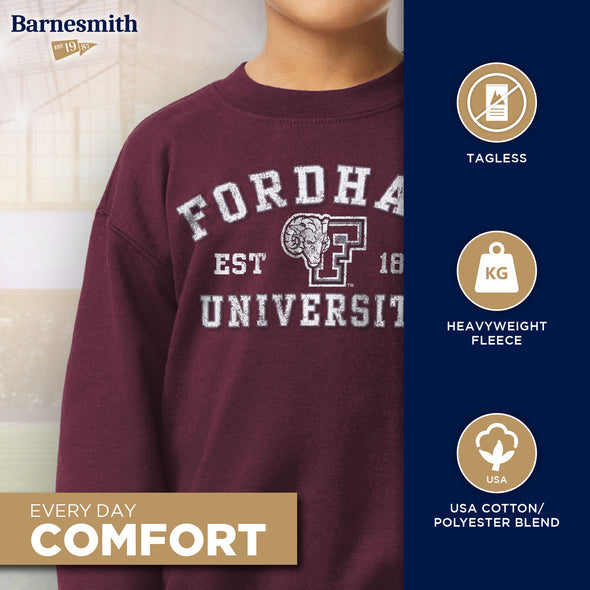 Fordham University Youth Crewneck Sweatshirt (Maroon)