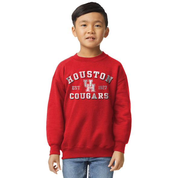 University of Houston Youth Crewneck Sweatshirt (Red)