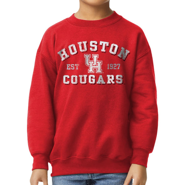 University of Houston Youth Crewneck Sweatshirt (Red)