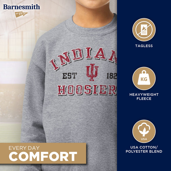 Indiana University Youth Crewneck Sweatshirt (Cardinal)