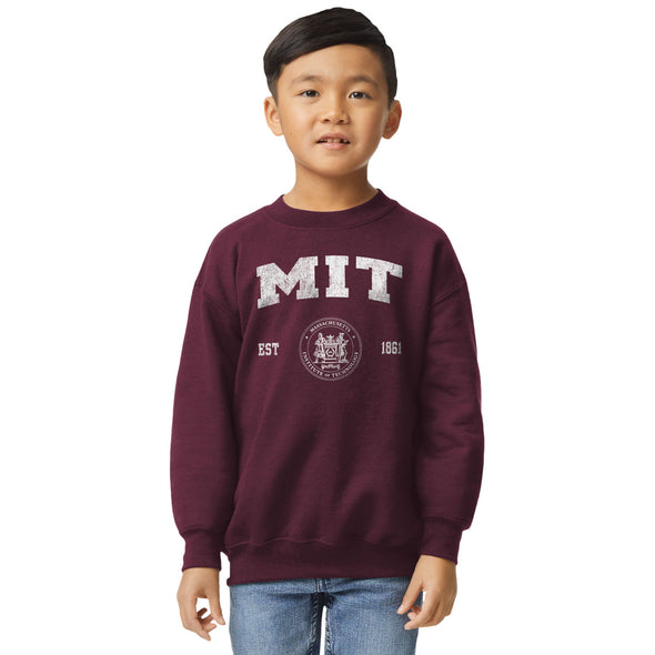 Massachusetts Institute of Technology Youth Crewneck Sweatshirt (Maroon)