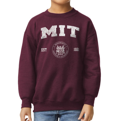 Massachusetts Institute of Technology Youth Crewneck Sweatshirt (Maroon)