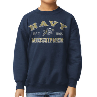 US Naval Academy (Navy) Youth Crewneck Sweatshirt (Navy)