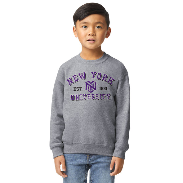 New York University Youth Crewneck Sweatshirt (Purple)