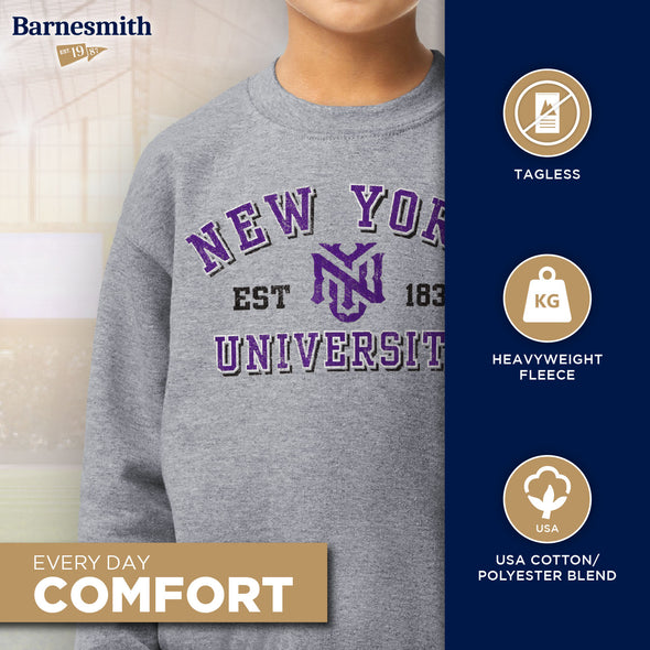 New York University Youth Crewneck Sweatshirt (Purple)