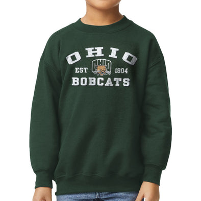 Ohio University Youth Crewneck Sweatshirt (Hunter Green)