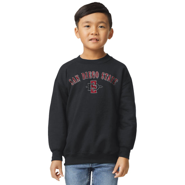 San Diego State University Youth Crewneck Sweatshirt (Black)