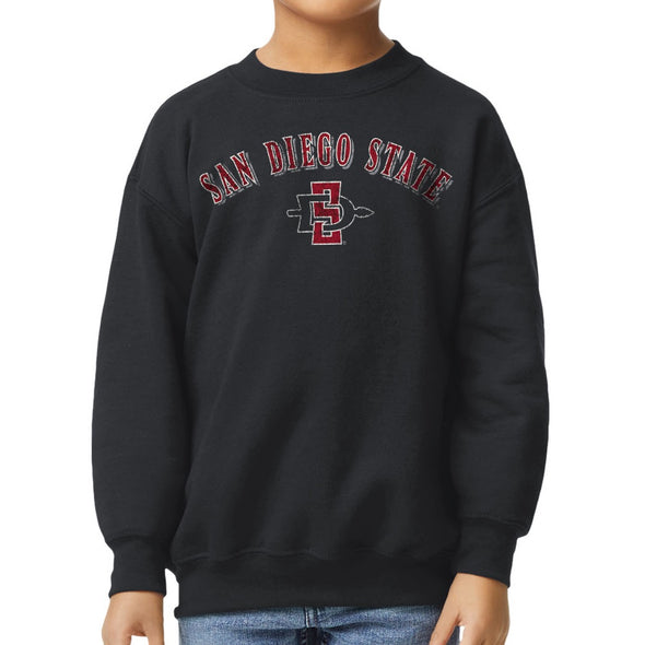 San Diego State University Youth Crewneck Sweatshirt (Black)