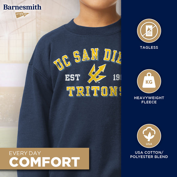 University of California - San Diego Youth Crewneck Sweatshirt (Navy)