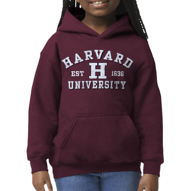 Harvard University Youth Hooded Sweatshirt (Maroon)