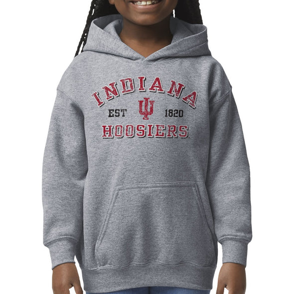 Indiana University Youth Hooded Sweatshirt (Grey)