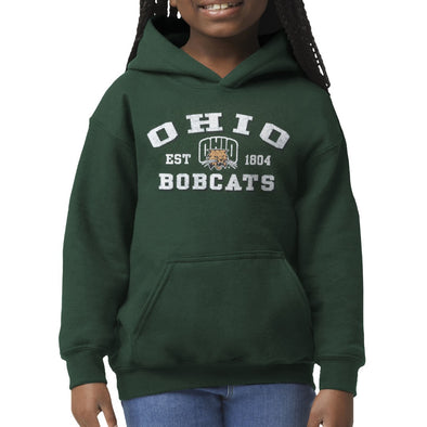 Ohio University Youth Hooded Sweatshirt (Hunter Green)