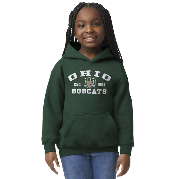 Ohio University Youth Hooded Sweatshirt (Hunter Green)