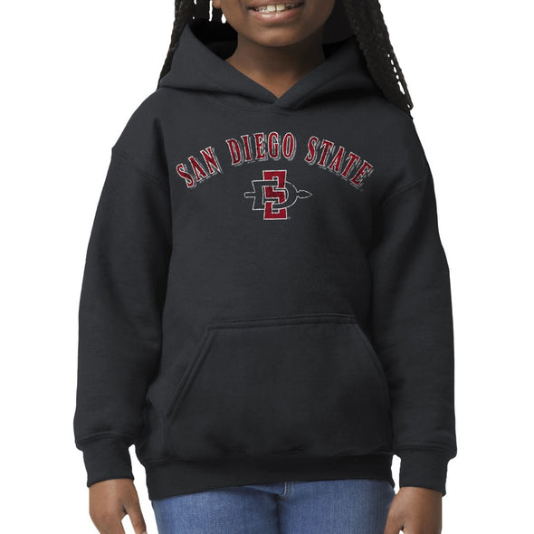 San Diego State University Youth Hooded Sweatshirt (Black)