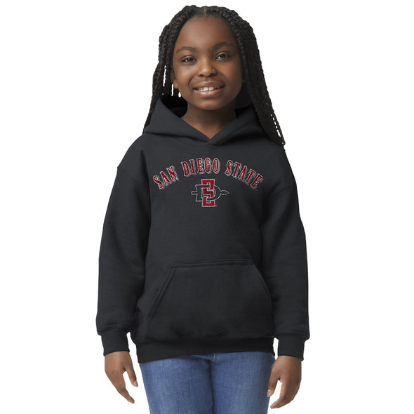 San Diego State University Youth Hooded Sweatshirt (Black)