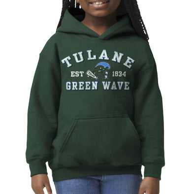 Tulane University Youth Hooded Sweatshirt (Green)