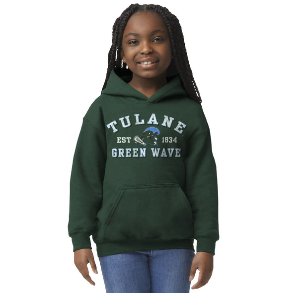 Tulane University Youth Hooded Sweatshirt (Green)