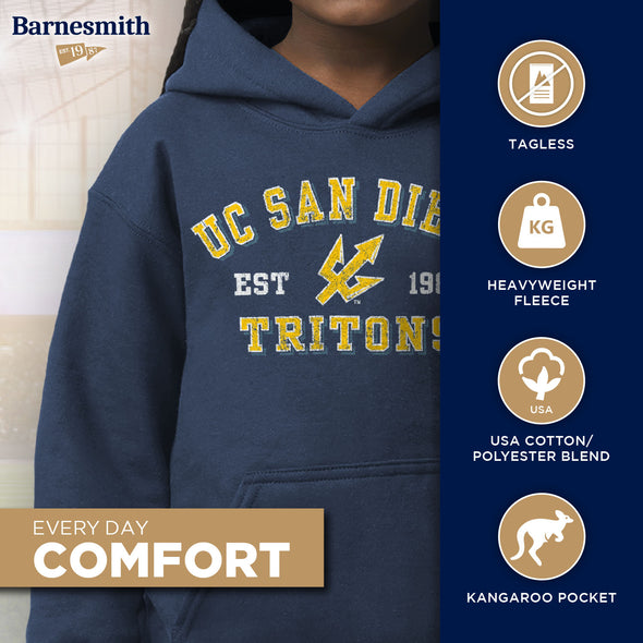 University of California - San Diego Youth Hooded Sweatshirt (Navy)