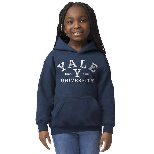 Yale University Youth Hooded Sweatshirt (Navy)