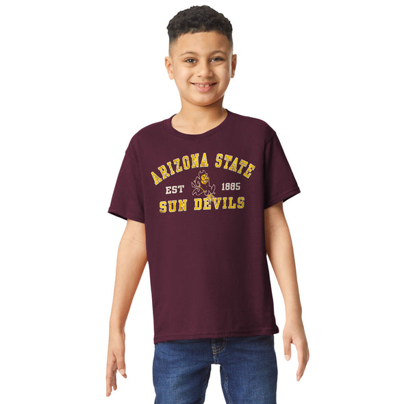 Arizona State Short-Sleeve Youth T-Shirt (Maroon)