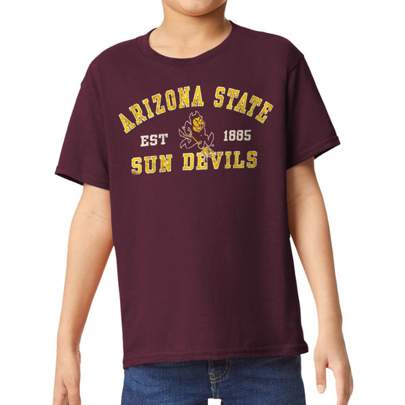 Arizona State Short-Sleeve Youth T-Shirt (Maroon)