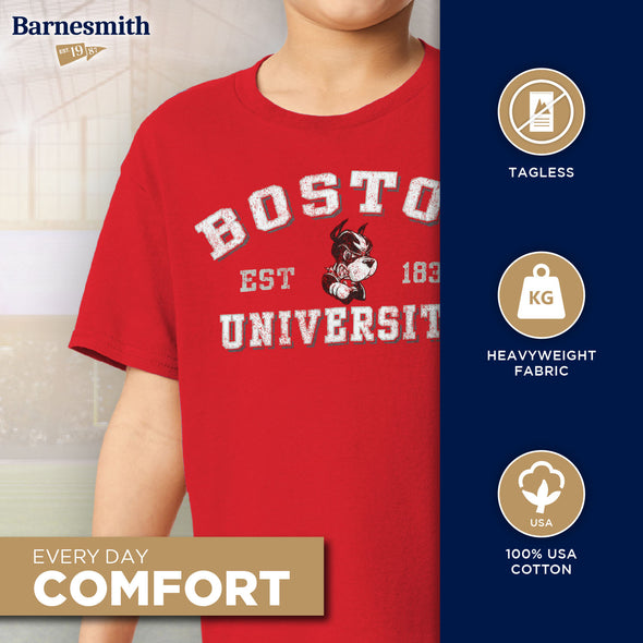 Boston University Short-Sleeve Youth T-Shirt (Red)