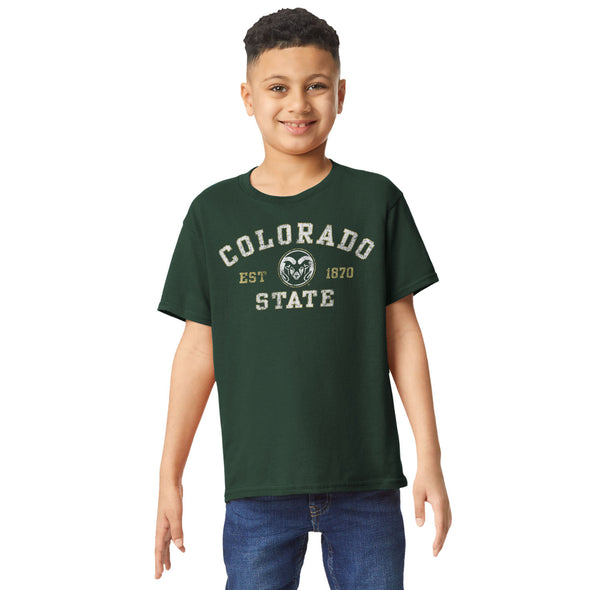 Colorado State University Short-Sleeve Youth T-Shirt (Hunter Green)