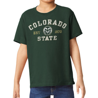 Colorado State University Short-Sleeve Youth T-Shirt (Hunter Green)