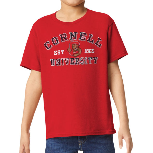 Cornell University Short-Sleeve Youth T-Shirt (Red)