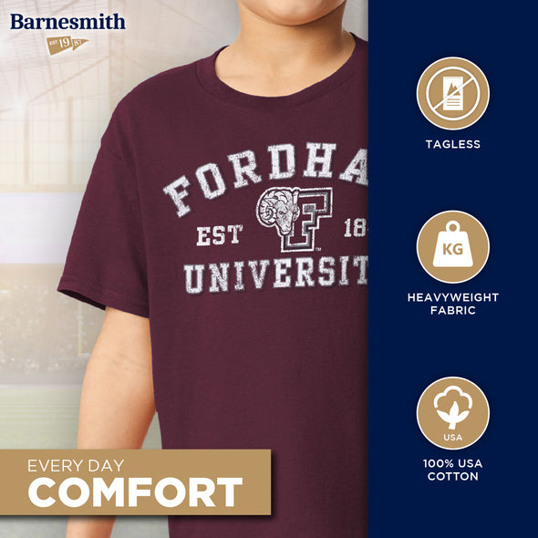 Fordham University Short-Sleeve Youth T-Shirt (Maroon)