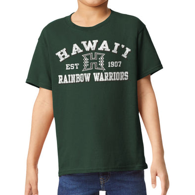 University of Hawaii Short-Sleeve Youth T-Shirt (Hunter Green)