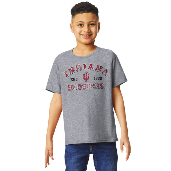 Indiana University Short-Sleeve Youth T-Shirt (Grey)