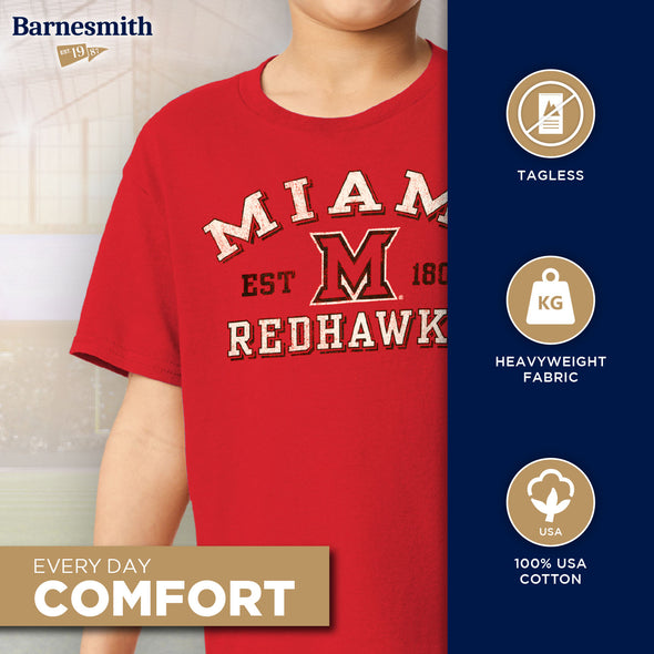 Miami University Short-Sleeve Youth T-Shirt (Red)