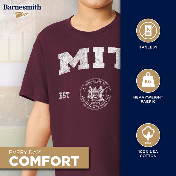 Massachusetts Institute of Technology Short-Sleeve Youth T-Shirt (Maroon)