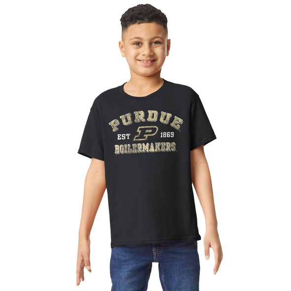 Purdue University Short-Sleeve Youth T-Shirt (Black)