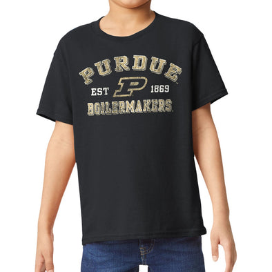 Purdue University Short-Sleeve Youth T-Shirt (Black)