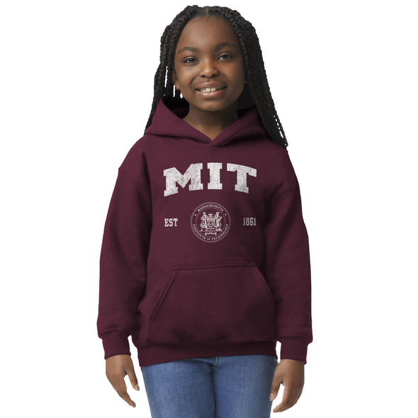 Massachusetts Institute of Technology Youth Hooded Sweatshirt (Maroon)