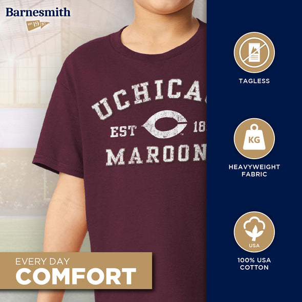 University of Chicago Short-Sleeve Youth T-Shirt (Maroon)