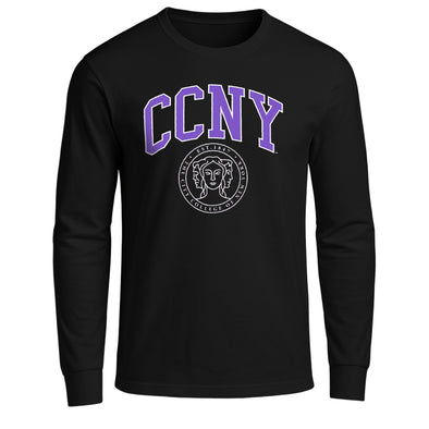 City College of New York Heritage Long Sleeve T-Shirt (Black)