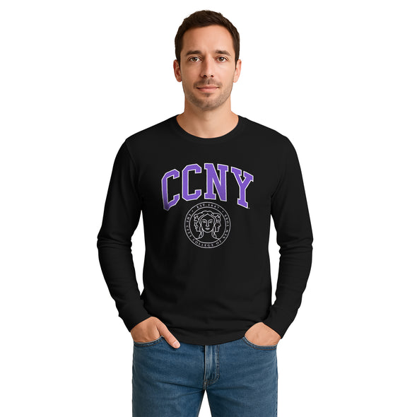 City College of New York Heritage Long Sleeve T-Shirt (Black)