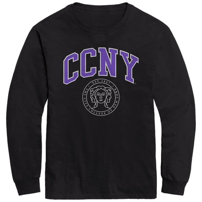 City College of New York Heritage Long Sleeve T-Shirt (Black)