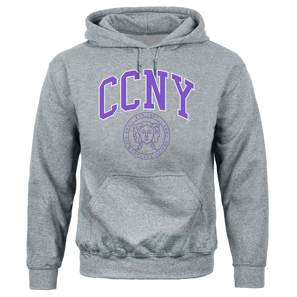 City College of New York Heritage Hooded Sweatshirt (Charcoal Grey)