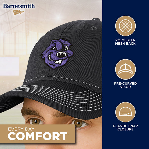 City College of New York Sideline Trucker Hat One-Size (Dark Grey/White)