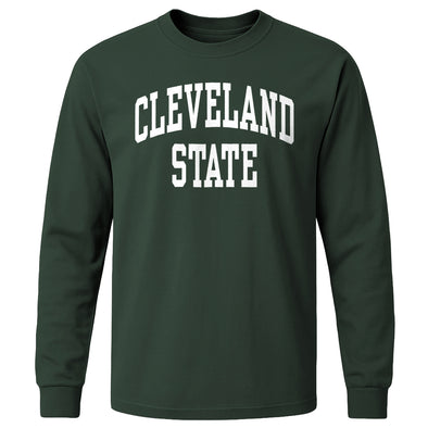 Cleveland State University Classic Long Sleeve T-Shirt (Hunter Green)