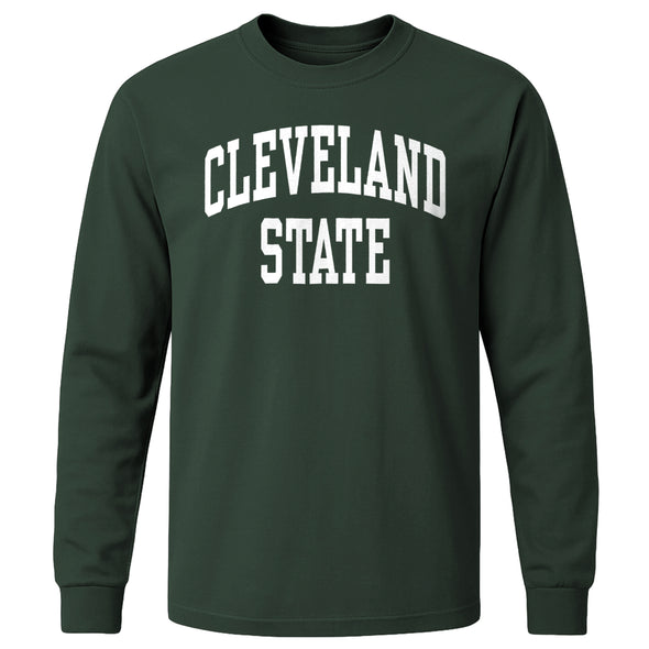 Cleveland State University Classic Long Sleeve T-Shirt (Hunter Green)